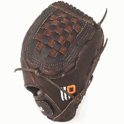 t Pitch Softball Glove 12.5 inches Chocolate lace. Nokona Elite performance rea